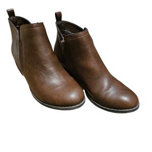 Brown Chelsea Ankle Boots, Womens Sz 6